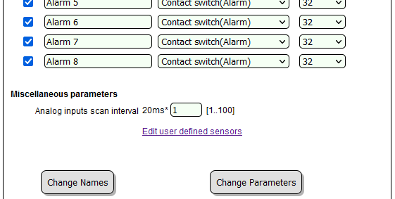 adc scan parameter