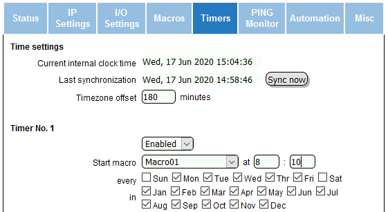 timers screenshot